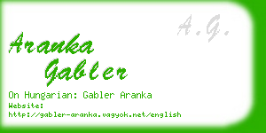 aranka gabler business card